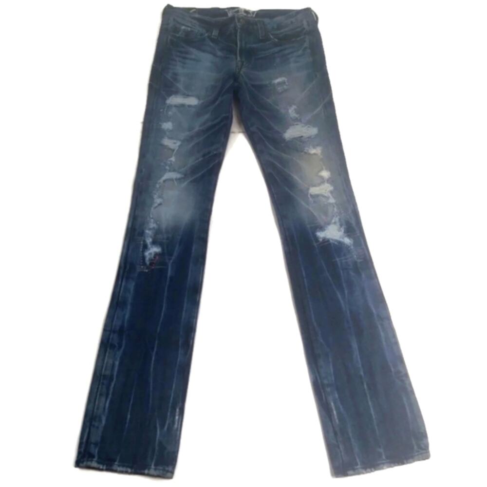 7 For All Mankind Vintage ERS Midrise Distressed Straight Leg Size 26       J730